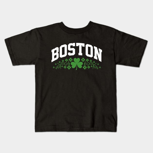 Boston irish Kids T-Shirt by monolusi